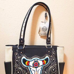 Conceal Carry Tote Bag, Leather Bag, Montana West,